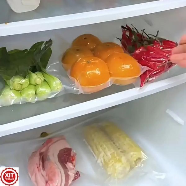 Рифлені пакети для вакууматора 5м &times; 28см (1 рулон) / Вакуумні пакети для продуктів / Кульки для вакууматора 0234577995 фото