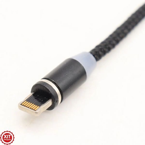 Кабель магнітний 3в1 (Type-C, Micro USB, Lighting) для телефону, M3 / Зарядний шнур для всіх моделей смартфона 023456916502 фото