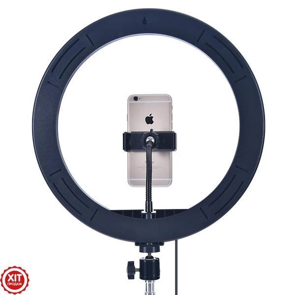 Кільцева RGB лампа 30 см, від USB, MJ 300 Soft Ring Ligh + тримач для телефону / Кольорова LED лампа кільце  0234561666 фото