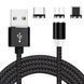 Кабель магнітний 3в1 (Type-C, Micro USB, Lighting) для телефону, M3 / Зарядний шнур для всіх моделей смартфона 023456916502 фото 1