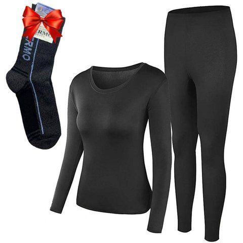 Жіноча термобілизна BioActive (XS) + Подарунок Шкарпетки Termo Socks / Термокомплект / Жіноча тепла термобілизна  0123457044 (звязка) фото