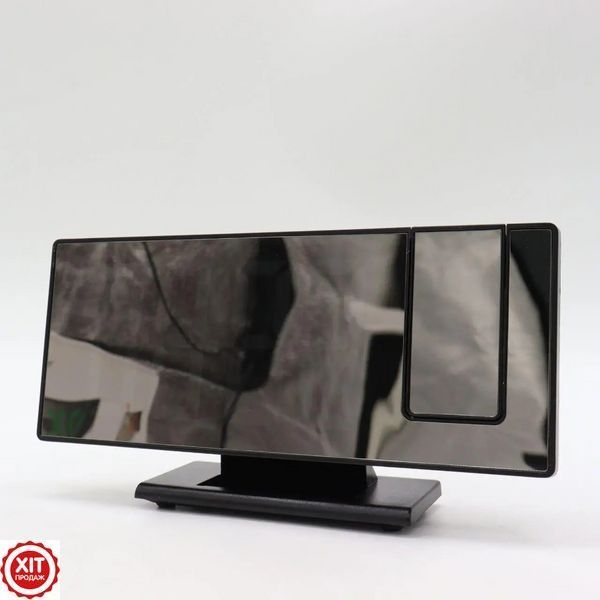 Дзеркальний LED годинник з проекцією часу, DS-3618LP, Чорний / Настільний електронний годинник з будильником  0234572238 фото