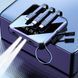 Міні повербанк 10000mAh + 4 кабелі, 2хUSB, JM001, Синій / Power Bank з ліхтариком / Павербанк для телефону 0234578484 фото 3