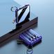 Міні повербанк 10000mAh + 4 кабелі, 2хUSB, JM001, Синій / Power Bank з ліхтариком / Павербанк для телефону 0234578484 фото 2