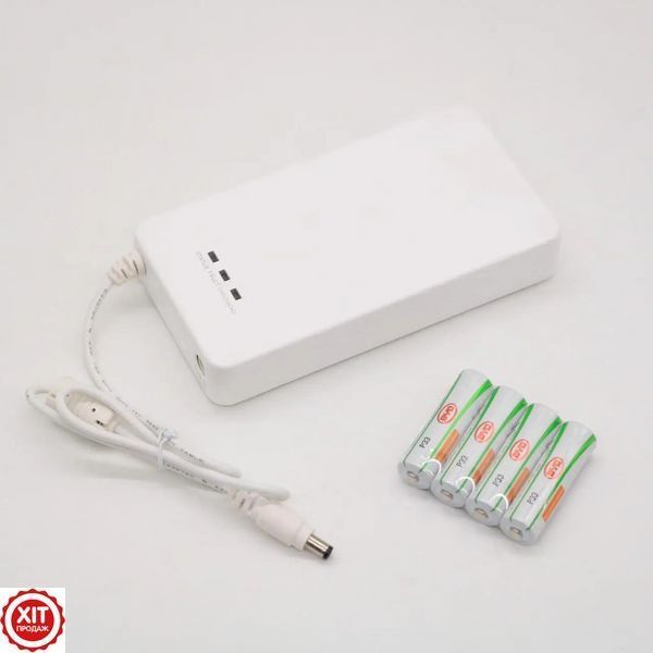 Джерело безперебійного живлення + 4 акумулятори AA- 2000 mah , 12В, mini UPS BBU15-DT / Міні упс для роутера  0234563963 фото