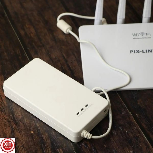Джерело безперебійного живлення + 4 акумулятори AA- 2000 mah , 12В, mini UPS BBU15-DT / Міні упс для роутера  0234563963 фото