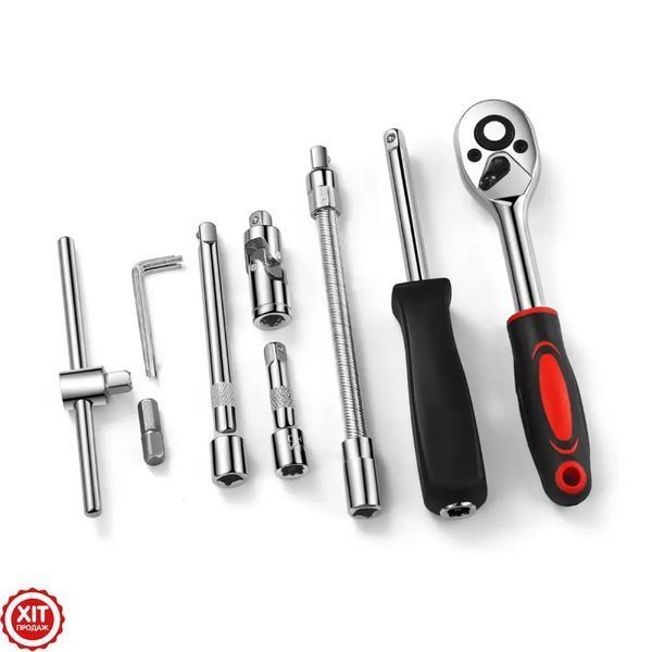 Набір інструментів 46 предметів в кейсі PIECE TOOL SET / Автомобільний набір головок з тріскачкою  0234565632 фото